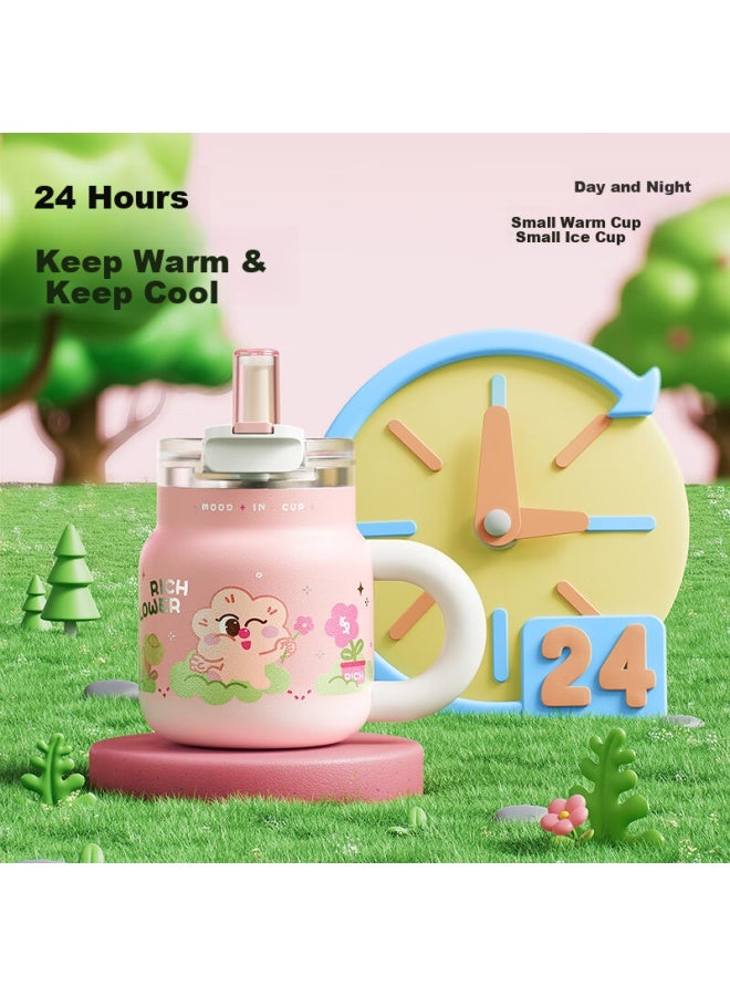 Relea Insulated Mug For Women, Desktop Ice Cup, Large Capacity, Stylish Coffee Straw Cup, Student Water Bottle, Birthday Gift - Image 4