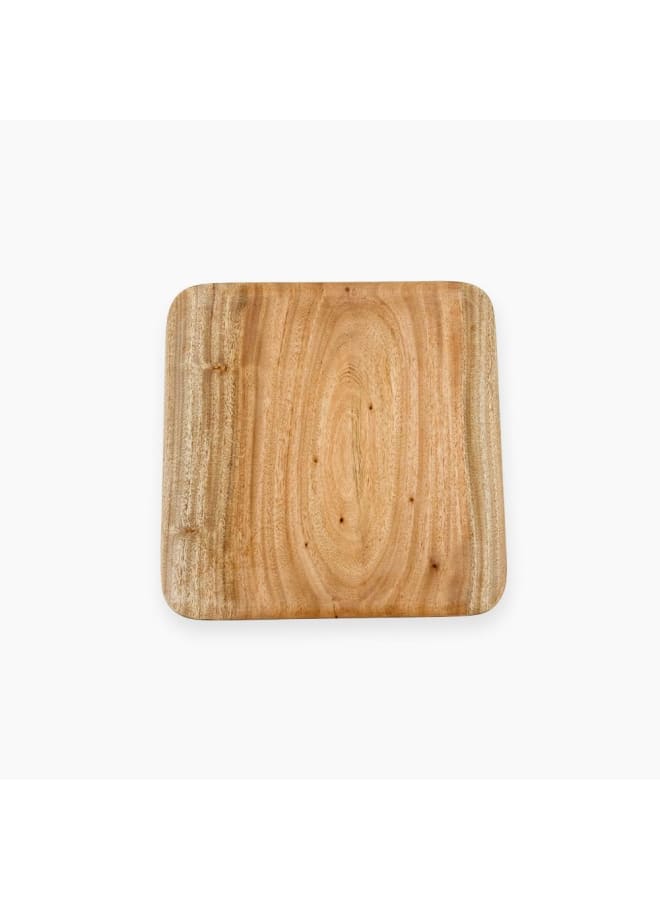Wooden Square Plate, 25 Cm X 25 Cm Size