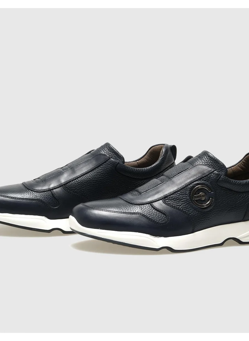 Cabani Leather Navy Blue Men's Sports Shoes