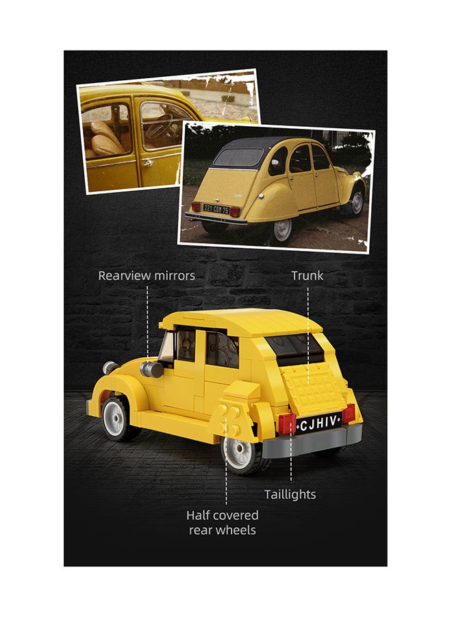CaDA Car Toy Building Blocks Citroen 2CV (licensed) C55021W - Image 3