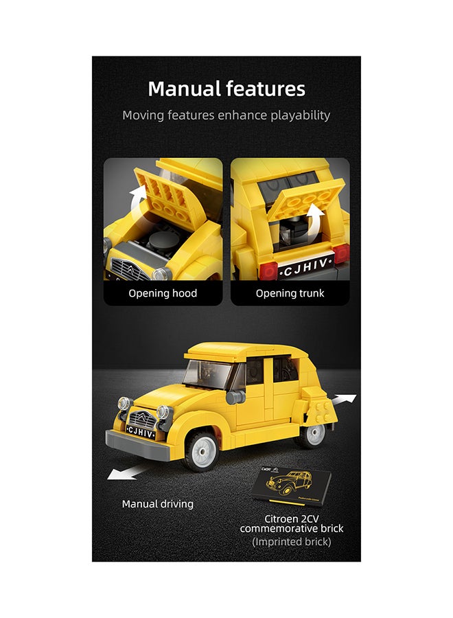 CaDA Car Toy Building Blocks Citroen 2CV (licensed) C55021W - Image 4