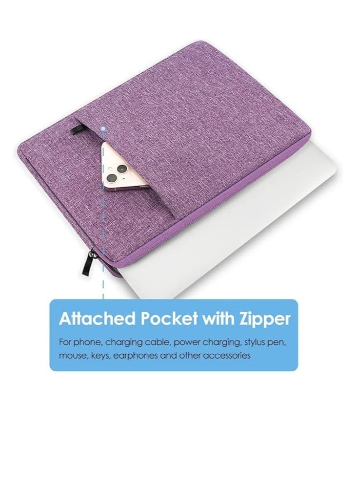 Generic 13-Inch Laptop Sleeve Case for 2022 MacBook Air 13.6 inch with Apple M2 Chip & 2022 MacBook Pro 13.3 inch with Apple M2 Chip Accessory Traveling Carrying Canvas Bag Cover Simple Case (Purple)  - Image 3