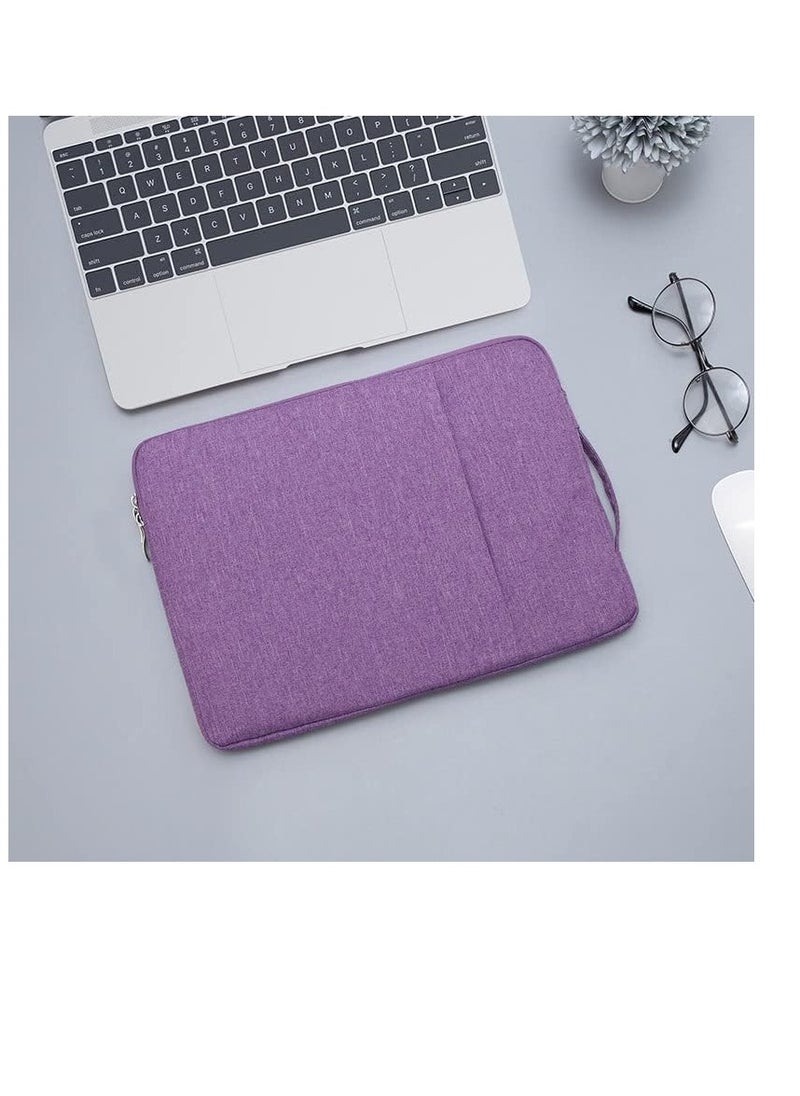Generic 13-Inch Laptop Sleeve Case for 2022 MacBook Air 13.6 inch with Apple M2 Chip & 2022 MacBook Pro 13.3 inch with Apple M2 Chip Accessory Traveling Carrying Canvas Bag Cover Simple Case (Purple)  - Image 4