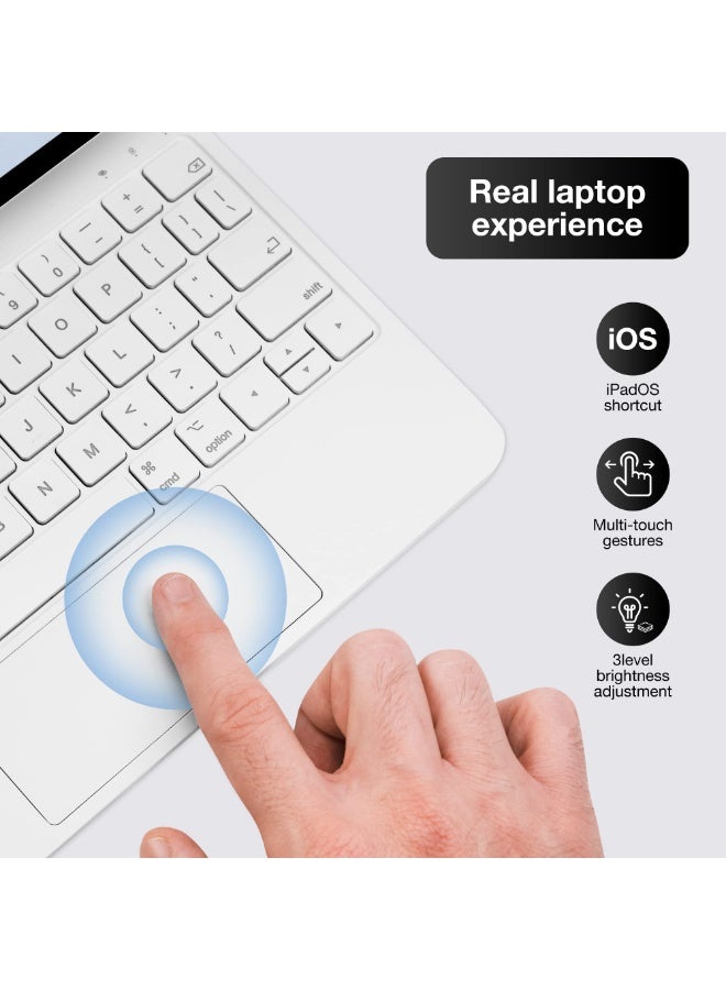 LR Nexus Keyboard Case for for iPad 10th Gen 10.9 inch (2022) & iPad 11th (A16, 2025), Magnetic Keyboard Case with Multi-Touch Trackpad, Backlit, Light Weight - Image 3