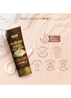 WOW Skin Science Purifying Multani Mitti Face Wash For All Skin Types | Controls Excess Oil | Brightens & Purifies Skin | Face Wash For Women & Men | Paraben Free | 100 Ml  - Image 4