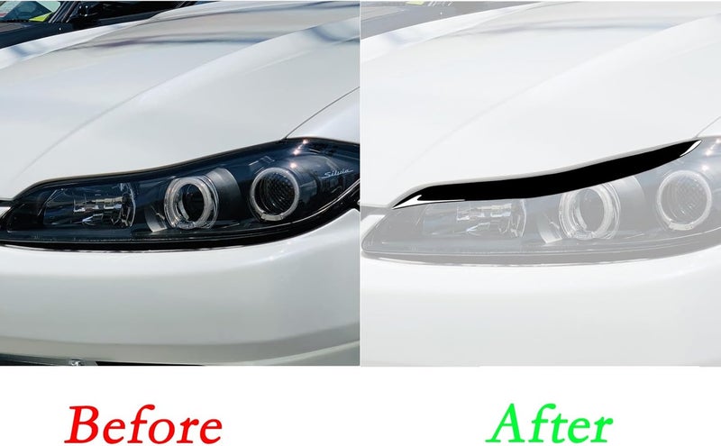 Vuzmode Gloss Black Headlight Eyelids for Nissan 200SX S15 - Image 4