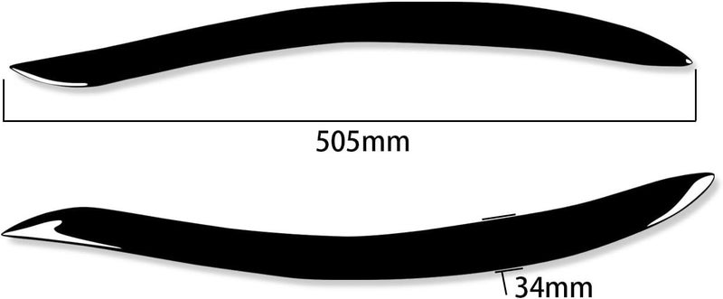 Vuzmode Gloss Black Headlight Eyelids for Nissan 200SX S15 - Image 2