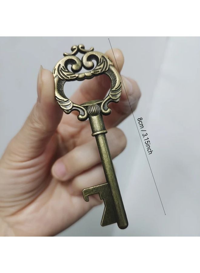 فتاحة زجاجات على شكل مفتاح طراز قديم - زخرفة التنين المزدوج - سبيكة حديد الزهر - 1 قطعة - Image 4