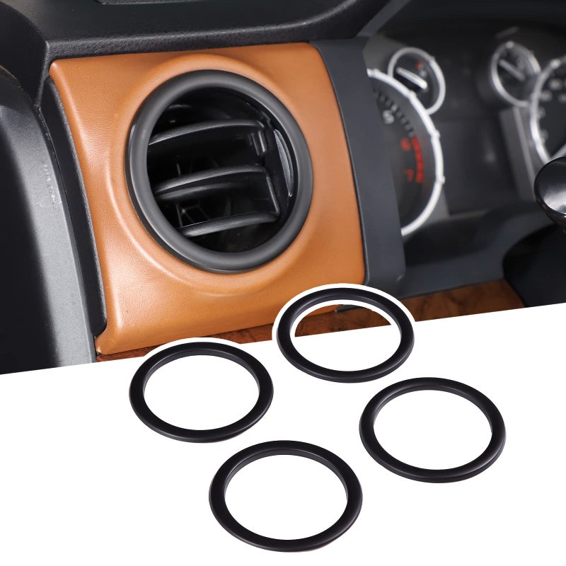 LLKUANG Fit for Toyota Tundra 20142021 ABS Instrument Console Side Air Conditioning Air Outlet Ring Trim Car Interior Accessories Matt black