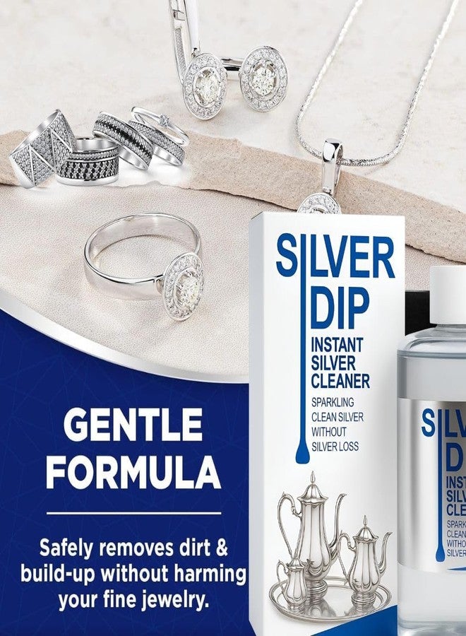 KIRMIT Silver Dip Cleaner for Jewelry, Pooja & Home Use | Instant Silver Cleaning Solution & Polish | Pitambari-Type Shine Formula (300ml) - Image 3