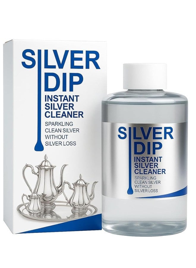 KIRMIT Silver Dip Cleaner for Jewelry, Pooja & Home Use | Instant Silver Cleaning Solution & Polish | Pitambari-Type Shine Formula (300ml) - Image 1