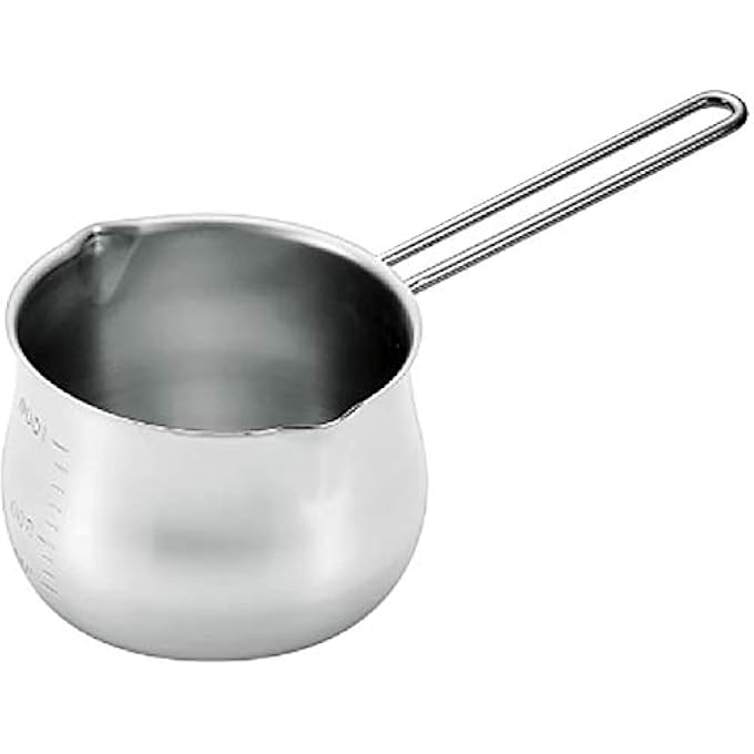 TIKUSAN Saucepan Stainless Steel Milk Pan Made In Japan Measuring Pan Sauce With Heatproof Handle Chocolate Melting Cheese Baking Pot For Stove Top Butter Warmer 10 Quart - Image 2