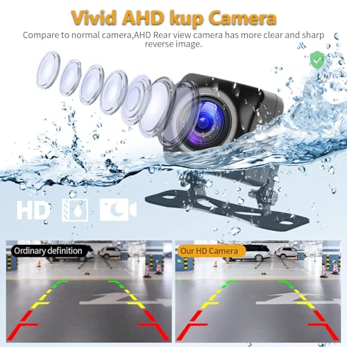 Podofo راديو سيارة بودوفو بنظام كار بلاي وحجم دين واحد مع كاميرا خلفية AHD، شاشة تعمل باللمس بحجم 7 إنش قابلة للطي، مشغل MP5 يدعم أندرويد أوتو، مرآة رابط، USB، TF، راديو FM، AUX، تحكم عبر عجلة القيادة - Image 5