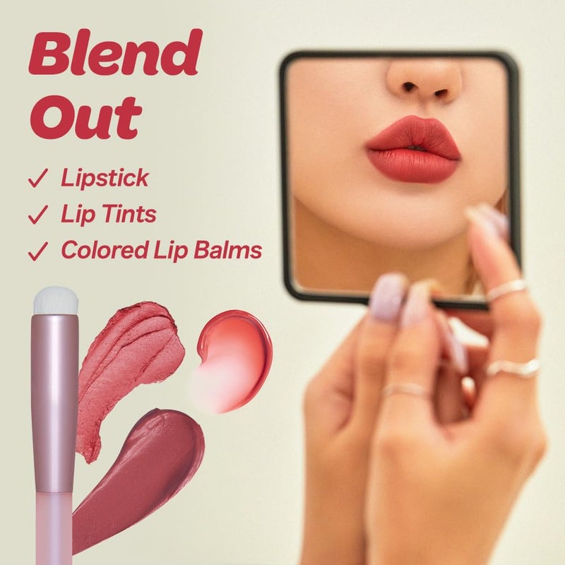 I'M MEME Makeup Tool - Lip Smudge Brush | With Cap, Reusable, Multi-purpose Blending Techniques Applicator, Travel Size, Versatile, Lipstick and Lipgloss Fingertip Pencils Liner for Women, 1 Count - Image 4