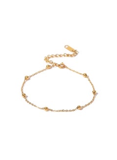 Gold Ball Chain Anklet | Stainless Steel | Gold Plated