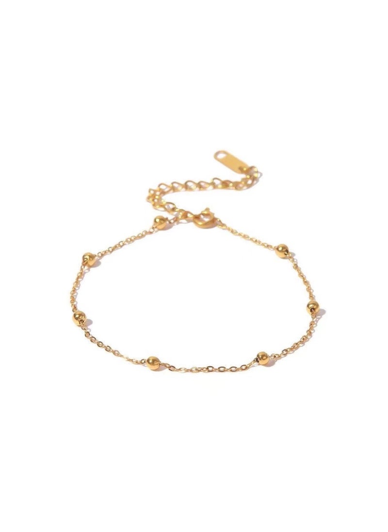 Earss - Gold Ball Chain Anklet | Stainless Steel | Gold Plated - Image 1