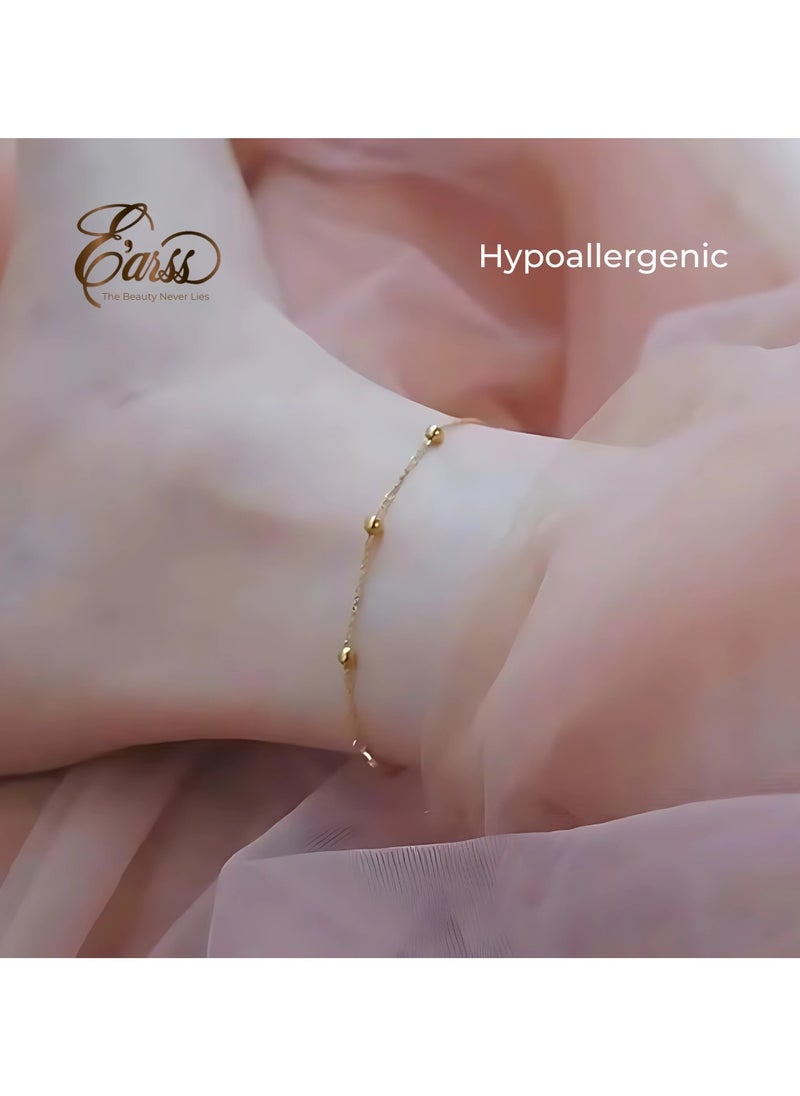 Earss - Gold Ball Chain Anklet | Stainless Steel | Gold Plated - Image 1