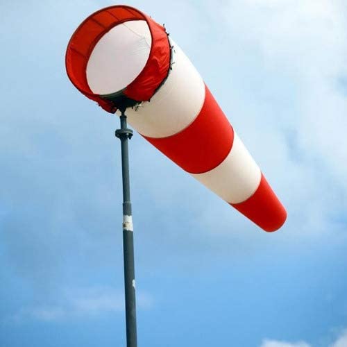 IRONSTAY IRONSTAY DUAL FEBRIC WATERPROOF WIND INDICATOR RED AND WHITE 6 FEET FLAG ONLY WITH REFLECTIVE TAPE  - Image 2
