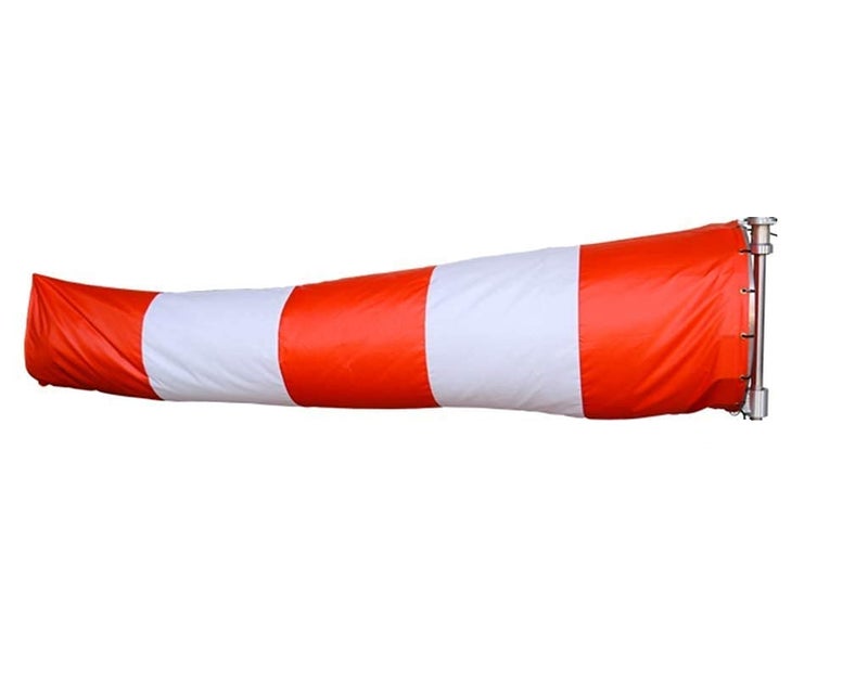 IRONSTAY IRONSTAY DUAL FEBRIC WATERPROOF WIND INDICATOR RED AND WHITE 6 FEET FLAG ONLY WITH REFLECTIVE TAPE  - Image 1