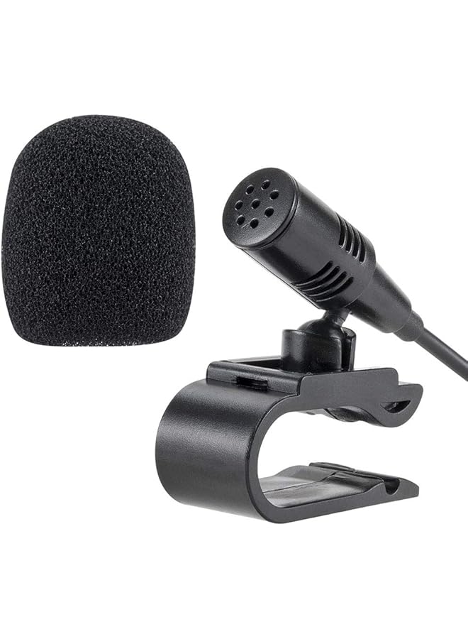 PROMASS ميكروفون خارجي 3.5 مم من برومس مع كابل تجميع بطول 3 م متوافق مع JVC Kenwood Boss Sony Jensen Alpine لوحدات رأس السيارة والمركبة مع نظام ستيريو بلوتوث، راديو، GPS وDVD - Image 1