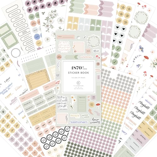 Blue Sky Everygirl 1870+ Sticker Book, Planner and Calendar Pack, 4.49” x 9.06”, Full Color, with Bungee Closure, 24 Unique Sheets (Every Day & Every Month) - Image 1