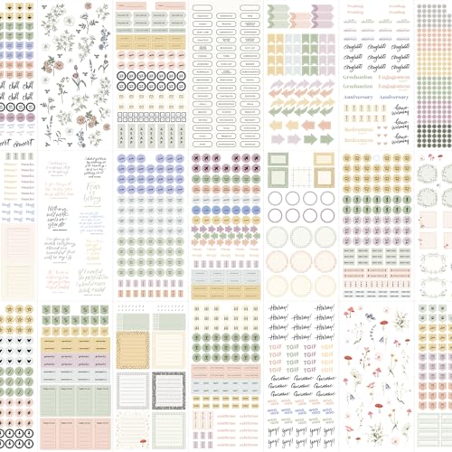 Blue Sky Everygirl 1870+ Sticker Book, Planner and Calendar Pack, 4.49” x 9.06”, Full Color, with Bungee Closure, 24 Unique Sheets (Every Day & Every Month) - Image 3
