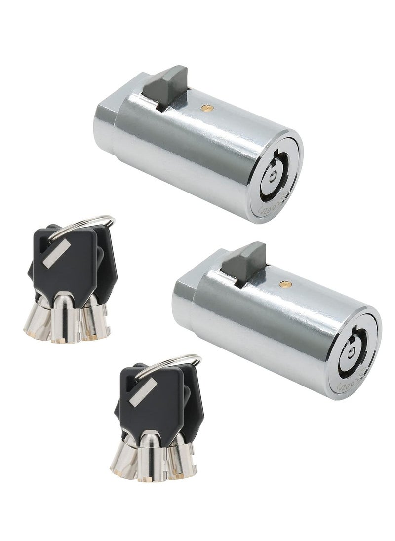 SYOSI - Vending Machine Lock and Key, 2 Pack Universal Security Soda Machine Lock with Tubular Keyway Fits Most T Handle Locks, Replacement for Coke Snack Candy Machine Lock - Image 1