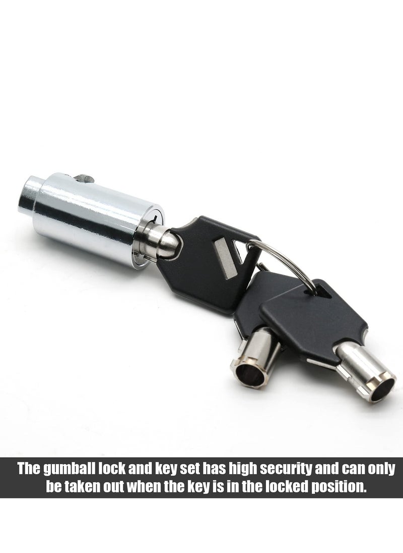 SYOSI - Vending Machine Lock and Key, 2 Pack Universal Security Soda Machine Lock with Tubular Keyway Fits Most T Handle Locks, Replacement for Coke Snack Candy Machine Lock - Image 1