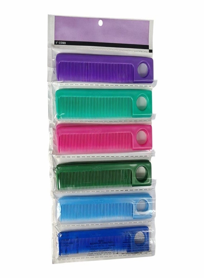 VTL Pocket Combs Pack of 12 - Multicolor Plastic Hair Combs for Men & Women | Travel Size Fine Tooth Styling Comb Set for Daily Grooming - Image 2