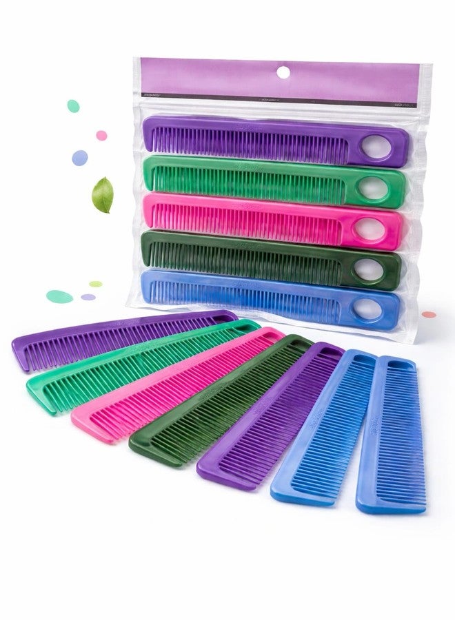 VTL Pocket Combs Pack of 12 - Multicolor Plastic Hair Combs for Men & Women | Travel Size Fine Tooth Styling Comb Set for Daily Grooming - Image 4
