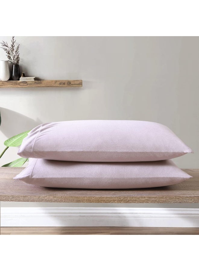 Brielle Home Tencel Modal – 100% Modal, Beech Tree Fiber – T-Shirt Jersey Knit – Pillowcase Set, Lilac, Standard  - Image 3