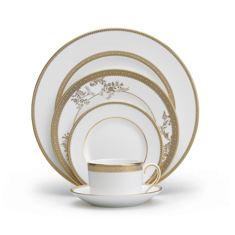 Wedgwood Vera Wang Wedgwood Vera Lace Gold 5-Piece Dinnerware Place Setting