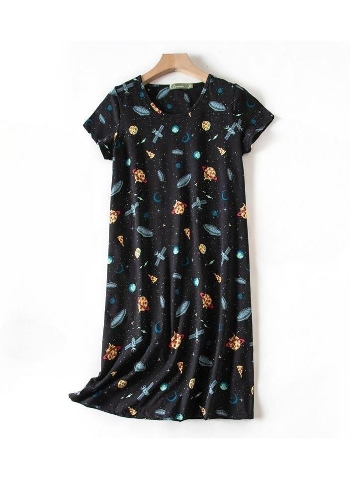 Generic - Cute Cartoon Cotton Homewear Knitted Sweet Large Short Sleeve Round Neck Pajamas - Image 1