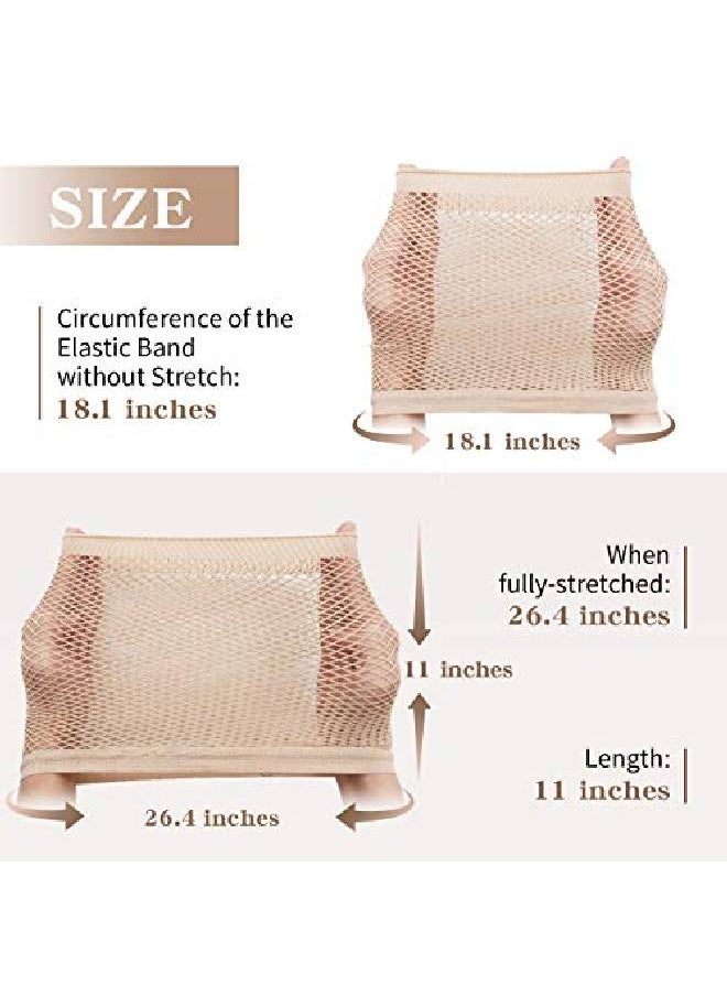 Dreamlover 3 Pack Long Wig Caps Mesh Net Wig Cap Open End Wig Cap For Long And Short Hair Natural Nude  - Image 4