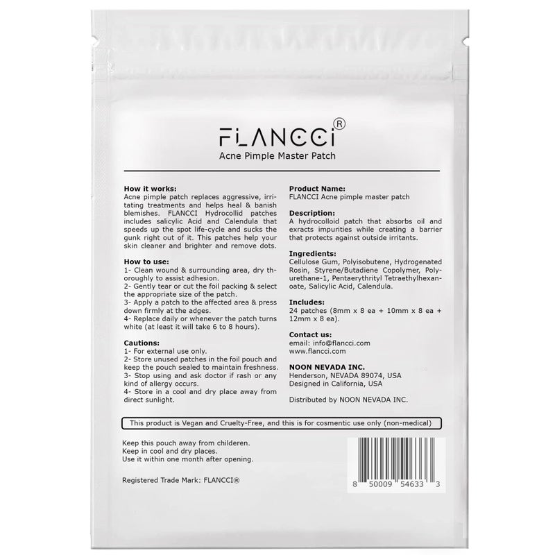 FLANCCI Pimple Patch Acne Patches Facial Skin Care Products, Blackhead Remover Skincare, Pimple Patch for Face and Hydrocolloid Acne Treatment Patch Salicylic Acid, Acne Spot Treatment (24 Count (Pack of 1)) - Image 2