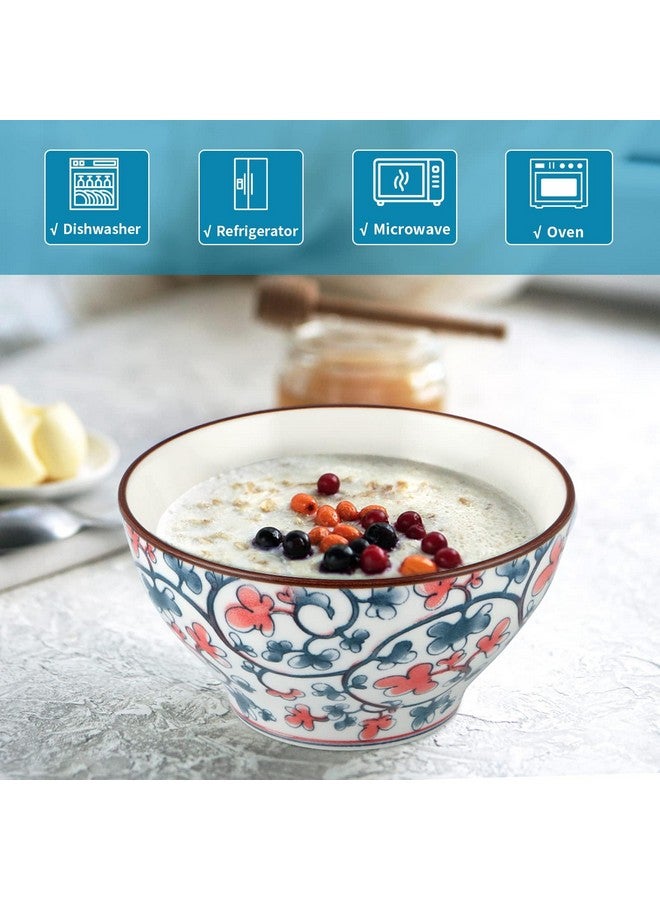 OLWICK أوعية حبوب أولويك® الخزفية الفاخرة، 350 مل، أوعية خزفية للحبوب، الحساء، المعكرونة، الشوفان، السلطة والأرز، آمنة للاستخدام في الميكروويف وغسالة الصحون، معبأة في علبة هدايا جميلة (مجموعة من 6)  - Image 4