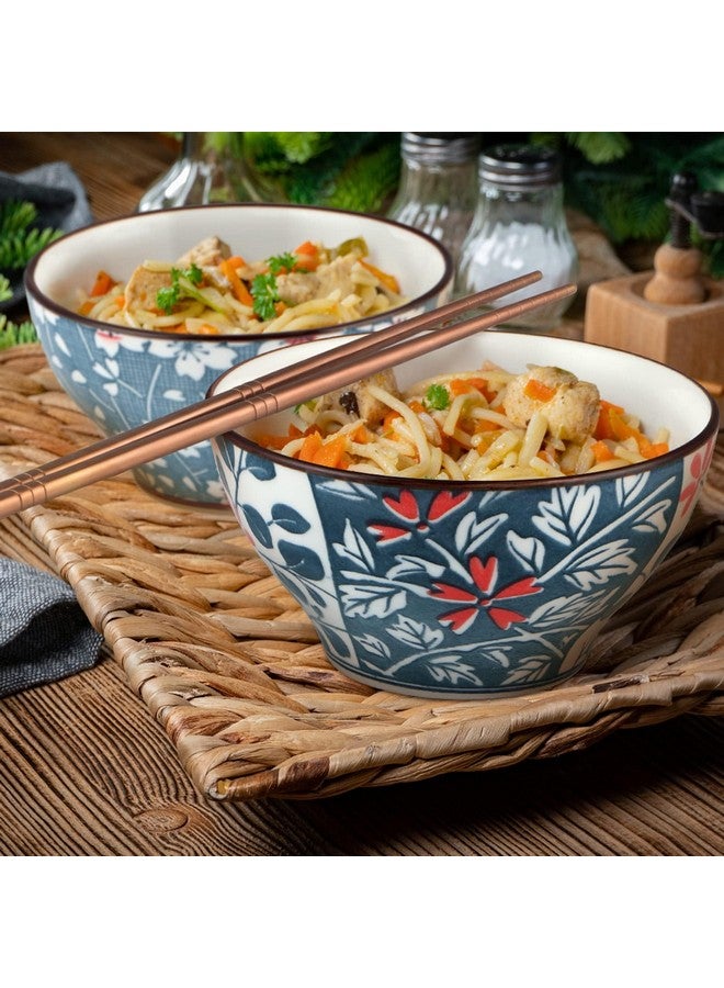 OLWICK أوعية حبوب أولويك® الخزفية الفاخرة، 350 مل، أوعية خزفية للحبوب، الحساء، المعكرونة، الشوفان، السلطة والأرز، آمنة للاستخدام في الميكروويف وغسالة الصحون، معبأة في علبة هدايا جميلة (مجموعة من 6)  - Image 5