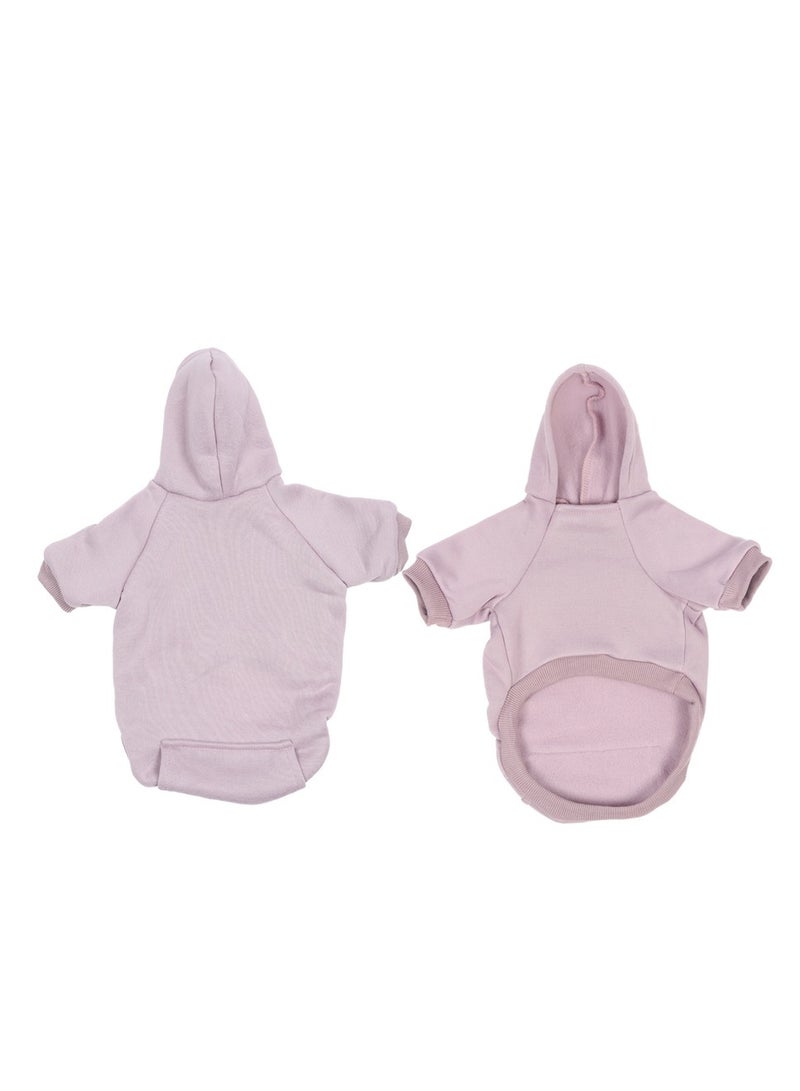 Loquat Squality Autumn And Winter Clothing Pure Color Hooded Hoodie Purple - Image 2