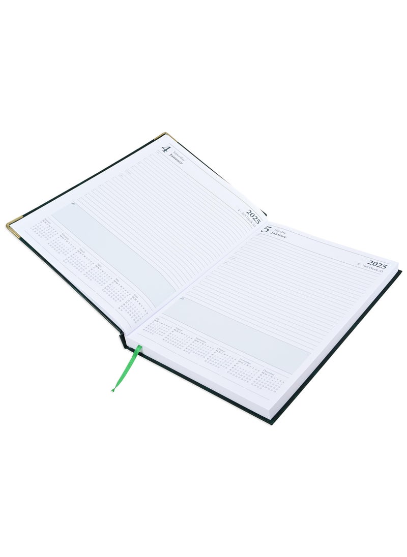 FIS FIS A4 Diary 2025 English (Golden Corners) Green - FSDI42E25GR  - Image 2
