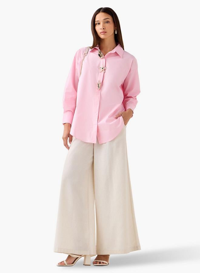 تواكستريمز قميص قطني بتفاصيل مزخرفة - Image 2