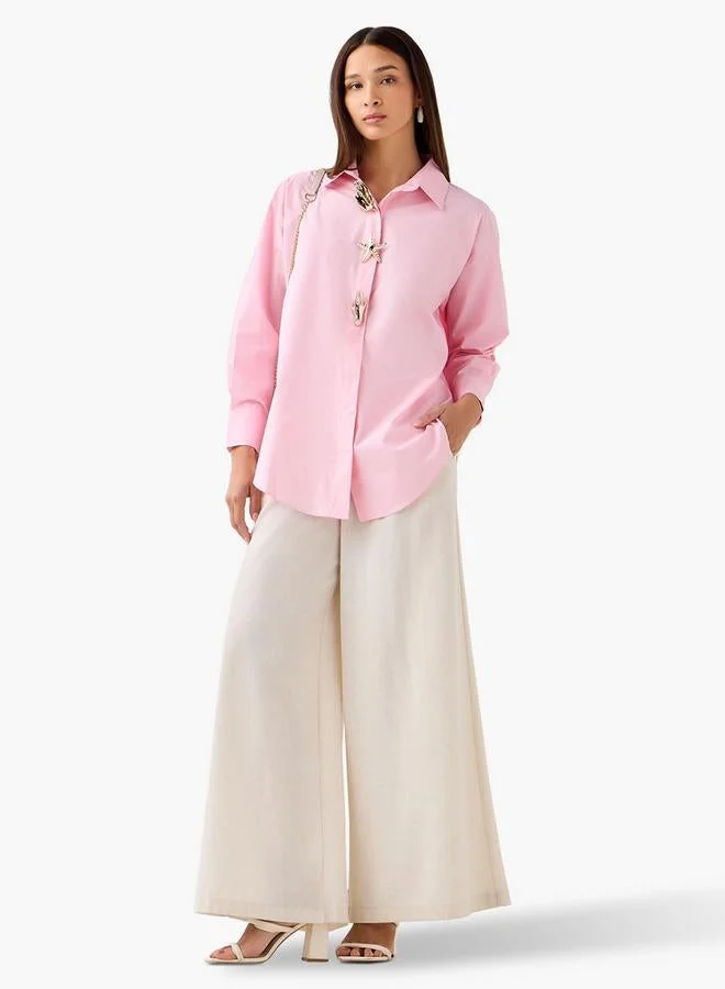 2Xtremz 2Xtremz Cotton Shirt with Embellished Detail