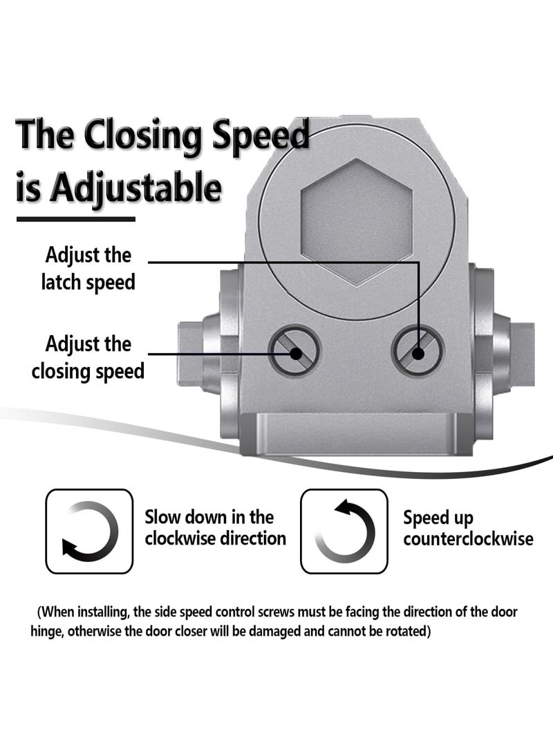 Relex Light Duty Automatic Door Closer with Hold Open for Width<35in 55~99 lbs Home Doors, Safe, Easy Installation for Residential and Commercial, Auto Hydraulic Adjustable Mute Buffer Door Closers - Image 3