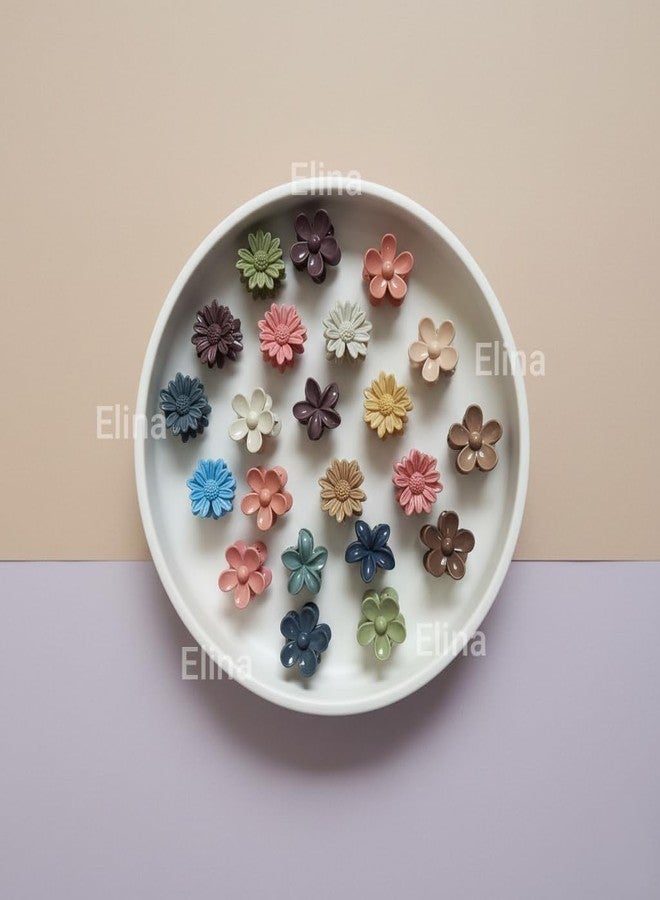 Elina 6 Pcs Small Hair Claw Clips for Women & Girls Mini Clamps Strong Hold NonSlip for Thick & Thin Hair Neutral Color Durable Hair Accessories for Casual, Styling (Multicolor Mix Designs)(Pack of 6) - Image 5