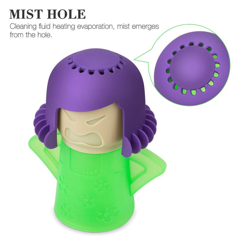 TOPIST Angry Mama Microwave Cleaner Angry Mom Microwave Oven Steam Cleaner and Disinfects With Vinegar and Water for Kitchens, Steamer Cleaning Equipment Cleans the Crud in Minutes (Green) - Image 4