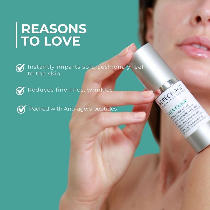 Repechage Vita Cura Triple Firming Cream - Anti Aging Face and Neck Moisturizer, 30ml - Image 4