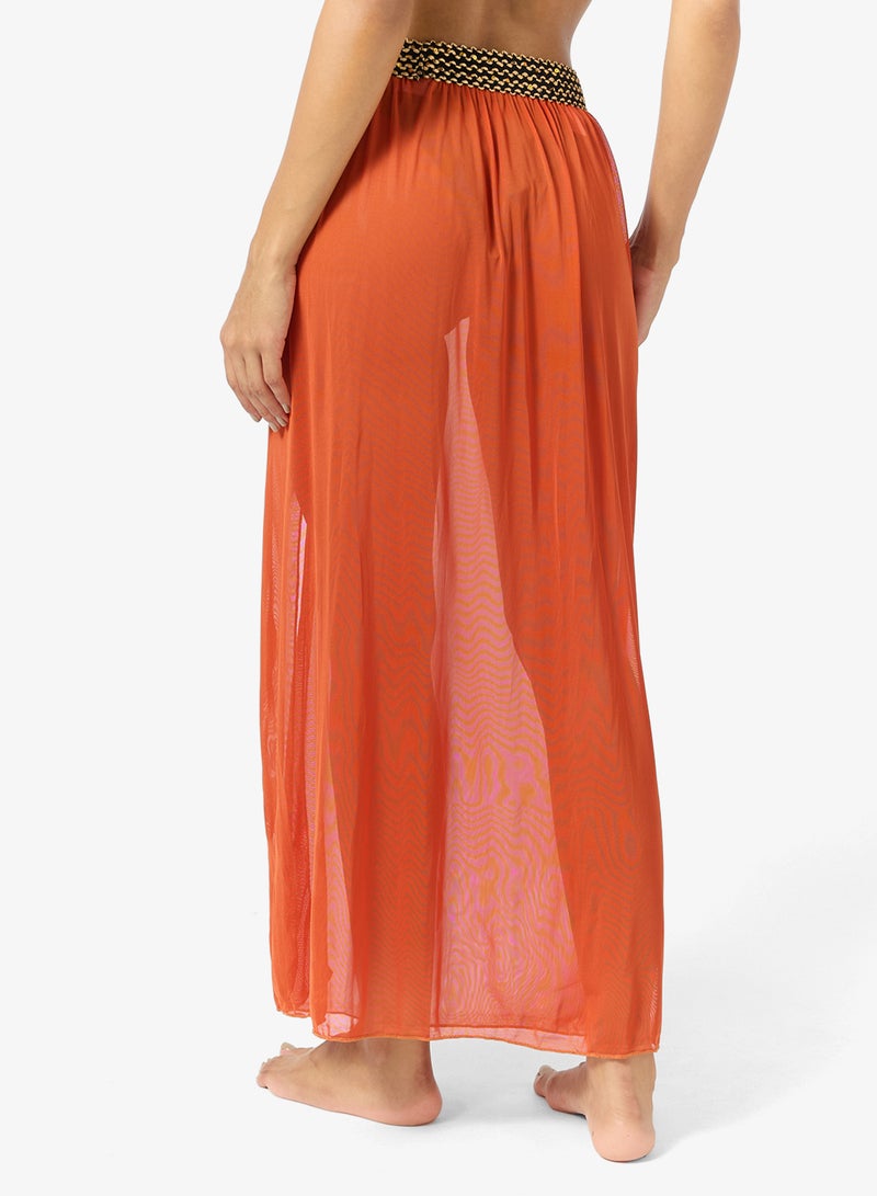 جينجر تنورة ماكسي شفافة بفتحة - Image 2