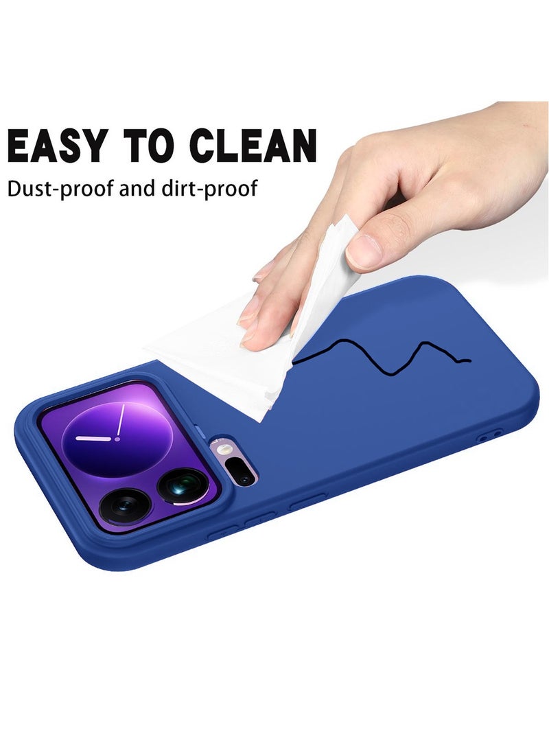 Wtech Xiaomi 17 Pro Max 5G 2025 Soft Liquid Silicone Case Cover (MCRPSN) - Navy Blue - Image 3