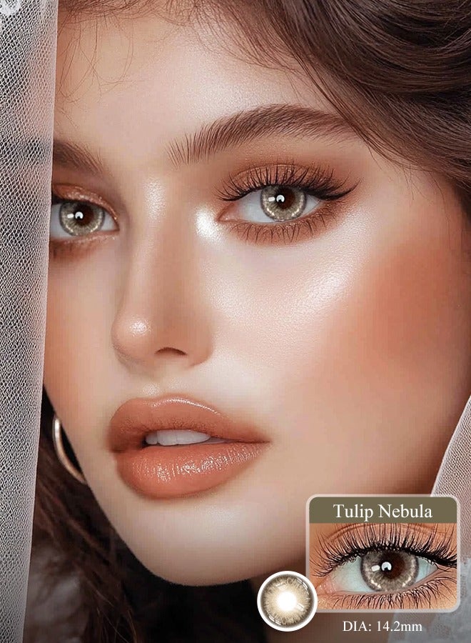 سيدة جديدة عدسات لاصقة ملونة بنية من فريش ليدي للاستخدام السنوي - Image 1