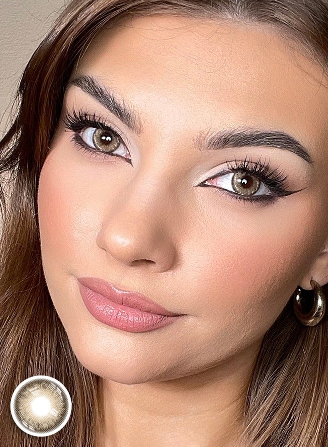 سيدة جديدة عدسات لاصقة ملونة بنية من فريش ليدي للاستخدام السنوي - Image 4