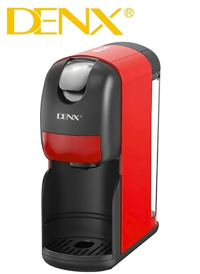 دينكس - ماكينة قهوة متعددة الكبسولات 3 في 1 من DENX موديل DX3416 – ضغط 20 بار، قدرة 1400 واط، سعة 1 لتر، إيقاف تلقائي، تحضير خلال دقيقة واحدة، متوافقة مع كبسولات متعددة - Image 1